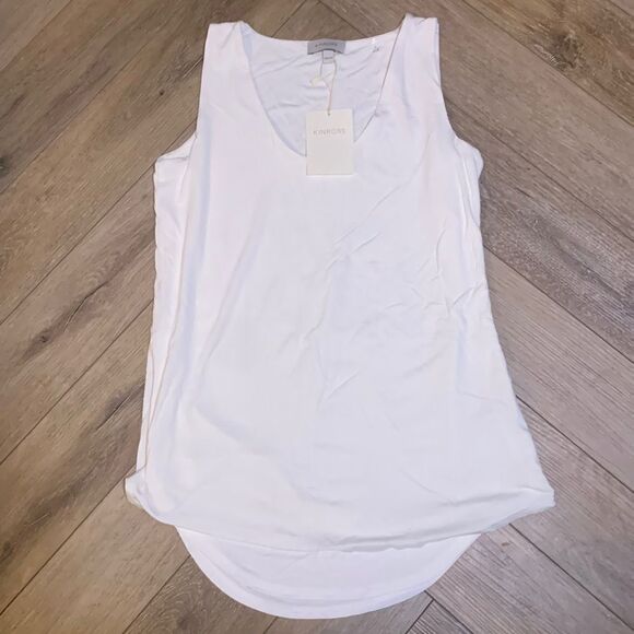NWT Kinross Bamboo Hi Low Vee Tank - Picture 1 of 5